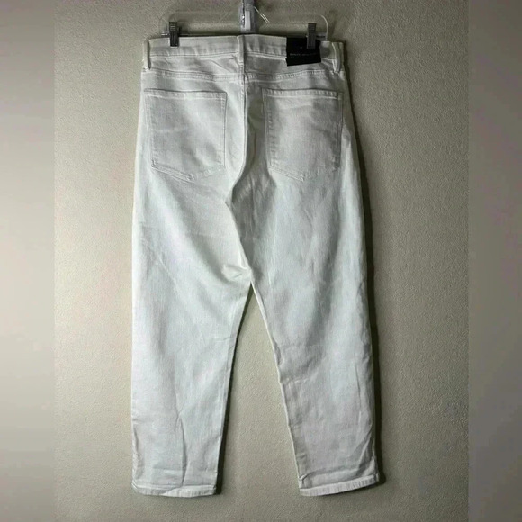 Banana Republic mid rise stretch straight legged white jeans size 31 NWT - Picture 2 of 5
